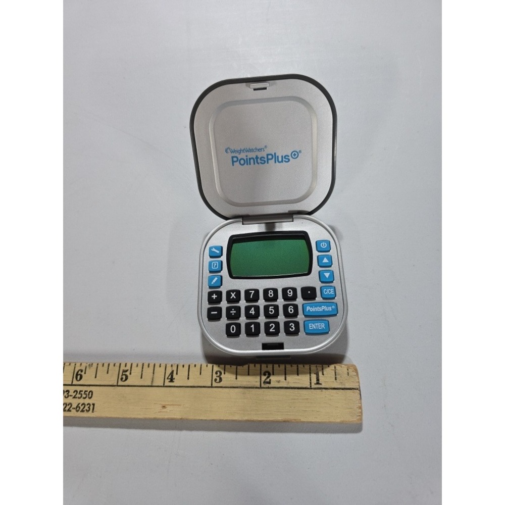 Weight Watchers PointsPlus Digital Calculator Silver Handheld Clamshell Tracker